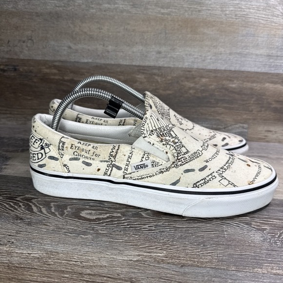 Vans x Harry Potter Mens 9/10.5W Marauder's Map Mischief Managed Classic Slip-On - Picture 4 of 15